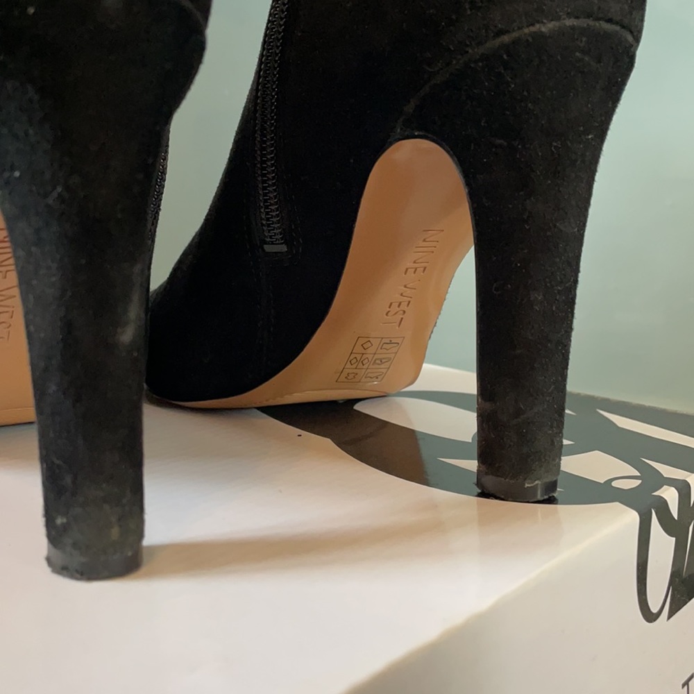 Black Suede Booties - Picture 5 of 9